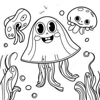 Spongebob Jellyfish Coloring Pages