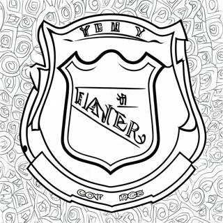 Ny Rangers Logo Coloring Page 39827-33038