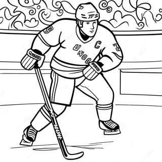 Ny Rangers Player Skating Coloring Page 39828-33043