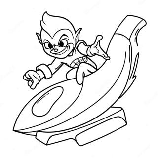 Green Goblin Flying On Glider Coloring Page 39848-33057