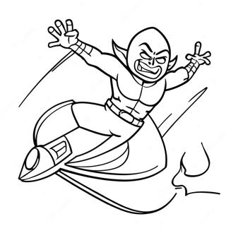 Green Goblin Flying On Glider Coloring Page 39848-33058