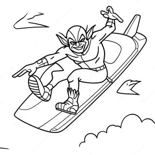 Green Goblin Flying On Glider Coloring Page 39848-33059