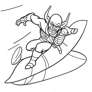 Green Goblin Flying On Glider Coloring Page 39848-33060