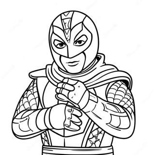 Dominik Mysterio In Action Coloring Page 39888-33086