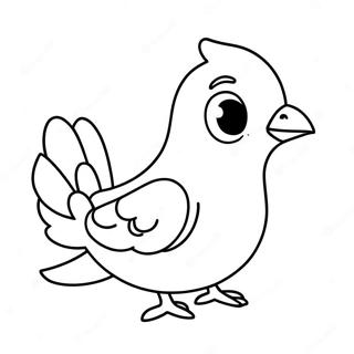 Cute Cartoon Pigeon Coloring Page 39908-33109