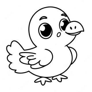 Cute Cartoon Pigeon Coloring Page 39908-33110