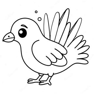 Cute Cartoon Pigeon Coloring Page 39908-33111