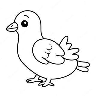 Cute Cartoon Pigeon Coloring Page 39908-33112