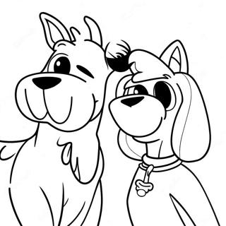 Groovy Scooby Doo And Shaggy Coloring Page 39918-33123