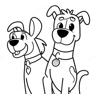 Groovy Scooby Doo And Shaggy Coloring Page 39918-33124