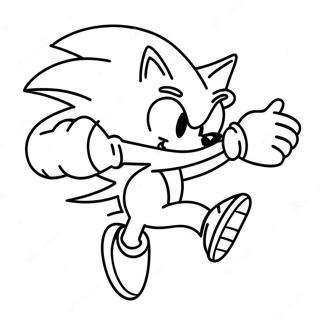 Sonic The Hedgehog Running Fast Coloring Page 3991-3229