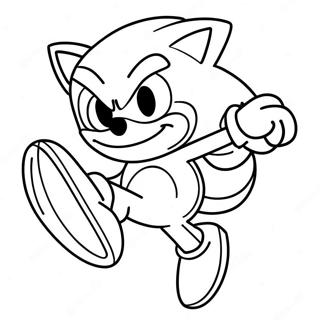 Sonic The Hedgehog Running Fast Coloring Page 3991-3230