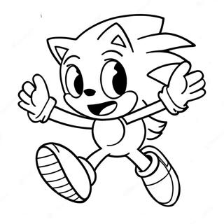 Sonic The Hedgehog Running Fast Coloring Page 3991-3231