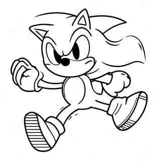 Sonic The Hedgehog Running Fast Coloring Page 3991-3232