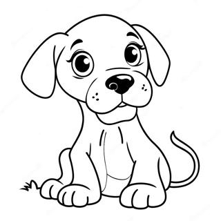 Playful Great Dane Puppy Coloring Page 39938-33131