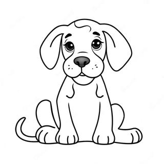 Playful Great Dane Puppy Coloring Page 39938-33132