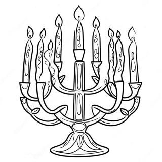 Hanukkah Menorah Coloring Pages