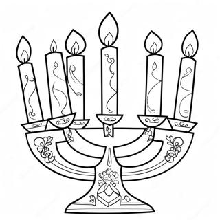 Hanukkah Menorah Coloring Page 39997-33170