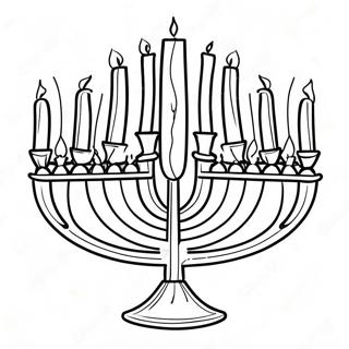 Hanukkah Menorah Coloring Page 39997-33171