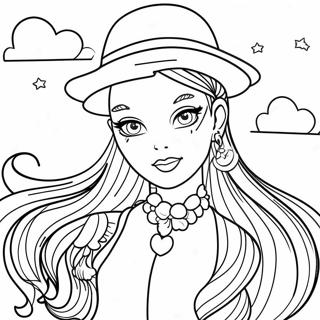 Violet Rainbow High Fashionista Coloring Page 40008-33186