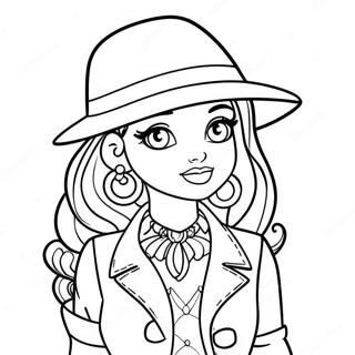 Violet Rainbow High Fashionista Coloring Page 40008-33188