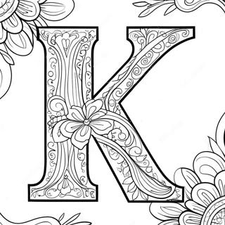 Letter K Coloring Page 4000-3234