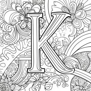 Letter K Coloring Page 4000-3235