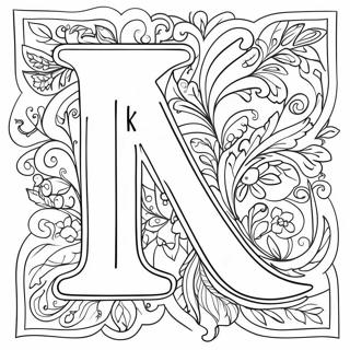 Letter K Coloring Page 4000-3236