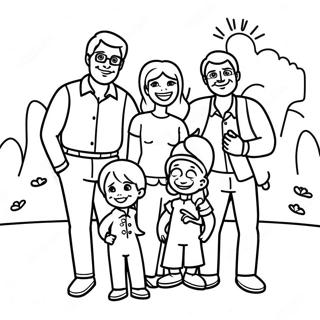 Happy Family Reunion Coloring Page 40018-33195