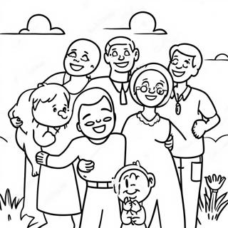 Happy Family Reunion Coloring Page 40018-33196