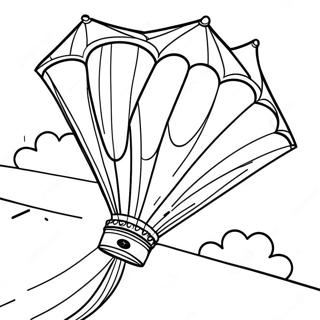 Kite Flying In The Sky Coloring Page 4001-3239