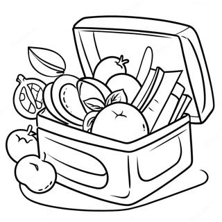 Healthy Lunch Box Coloring Page 40038-33219