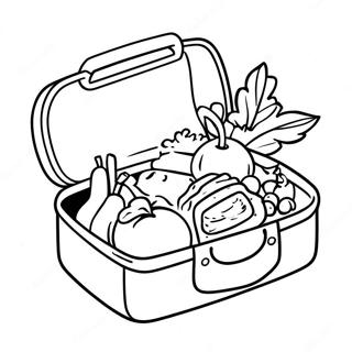 Healthy Lunch Box Coloring Page 40038-33220