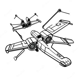 X Wing Starfighter In Flight Coloring Page 40048-33213