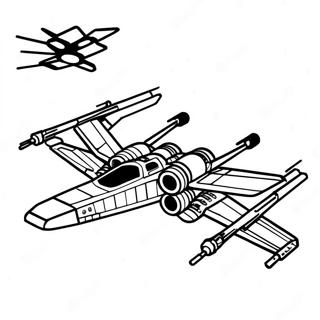 X Wing Starfighter In Flight Coloring Page 40048-33214