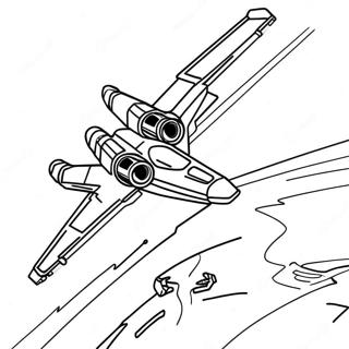 X Wing Starfighter In Flight Coloring Page 40048-33215