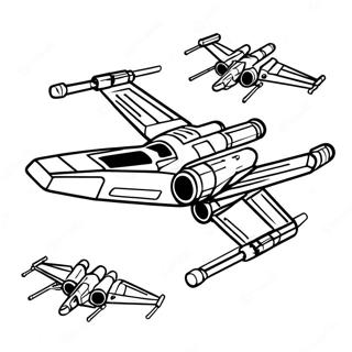 X Wing Starfighter In Flight Coloring Page 40048-33216