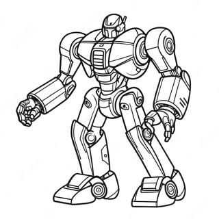 Futuristic Mecha Robot Coloring Page 40068-33233