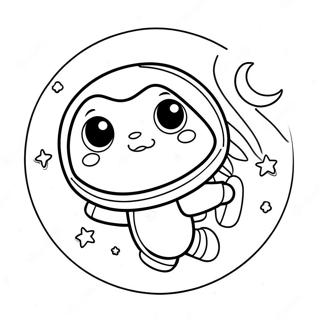 Cute Over The Moon Character Coloring Page 40078-33253