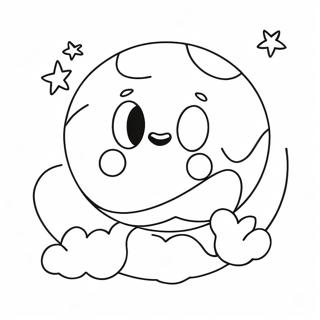 Cute Over The Moon Character Coloring Page 40078-33255