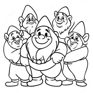 Seven Dwarfs Coloring Page 40087-33242