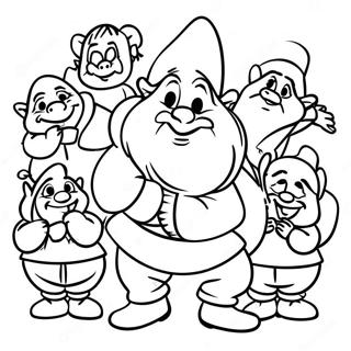 Seven Dwarfs Coloring Page 40087-33244