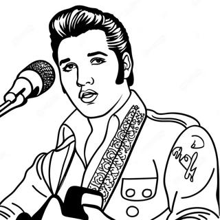 Elvis Coloring Page 4010-3244