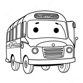 Tayo The Little Bus With Friends Coloring Page 40128-33283