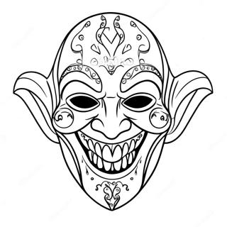 Artistic Terrifier Mask Coloring Page 40148-33290