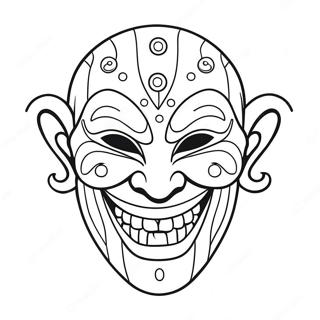 Artistic Terrifier Mask Coloring Page 40148-33291