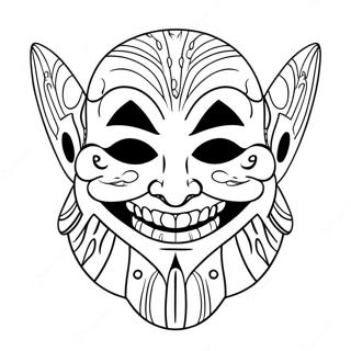 Artistic Terrifier Mask Coloring Page 40148-33292