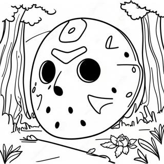 Friday The 13th Themed Coloring Page 40187-33322