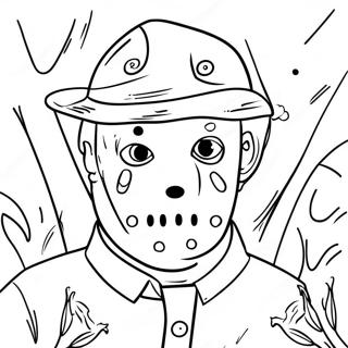 Friday The 13th Themed Coloring Page 40187-33323