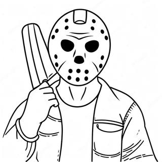 Friday The 13th Themed Coloring Page 40187-33324